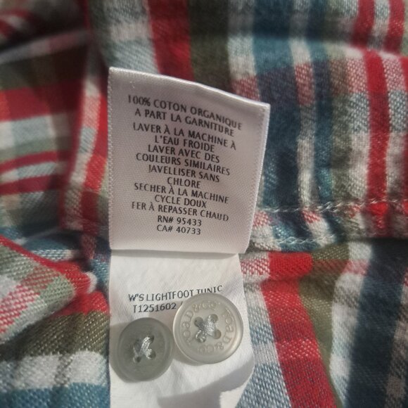 Toad & Co Women's Lightfoot Tunic Organic Cotton Flannel Button Down Sz Large - Picture 12 of 12